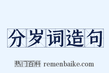 分岁词造句是什么意思的图片